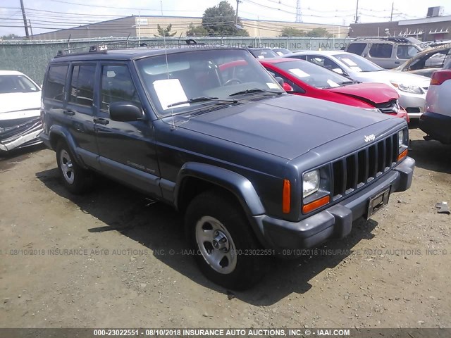 1J4FF48S51L611335 - 2001 JEEP CHEROKEE SPORT BLUE photo 1