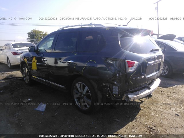 5N1AR2MN4FC689538 - 2015 NISSAN PATHFINDER S/SV/SL/PLATINUM BLUE photo 3
