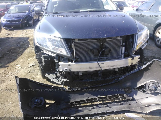 5N1AR2MN4FC689538 - 2015 NISSAN PATHFINDER S/SV/SL/PLATINUM BLUE photo 6
