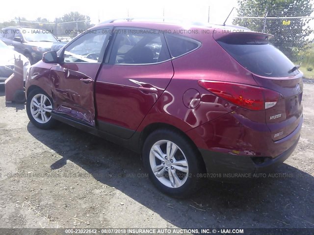 KM8JUCAC0AU021701 - 2010 HYUNDAI TUCSON GLS/LIMITED RED photo 3