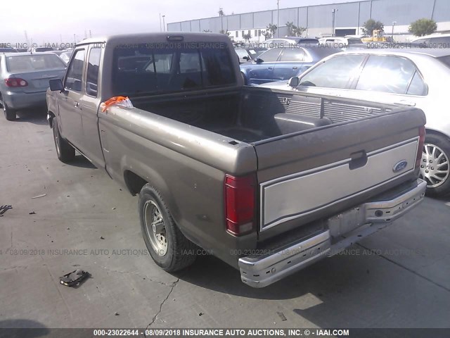 1FTCR14T1LPB70330 - 1990 FORD RANGER SUPER CAB BROWN photo 3