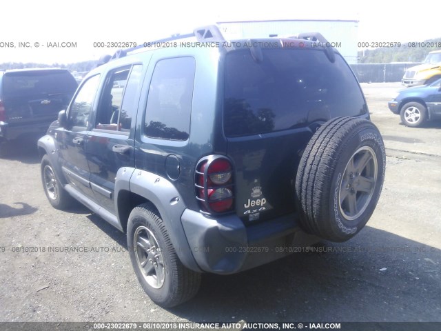 1J4GL38K05W546762 - 2005 JEEP LIBERTY RENEGADE GREEN photo 3