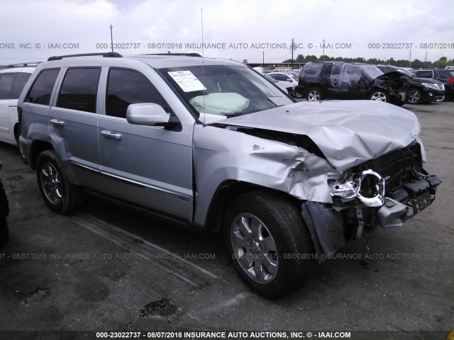 1J8HS58M48C124549 - 2008 JEEP GRAND CHEROKEE LIMITED SILVER photo 1