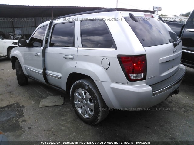 1J8HS58M48C124549 - 2008 JEEP GRAND CHEROKEE LIMITED SILVER photo 3