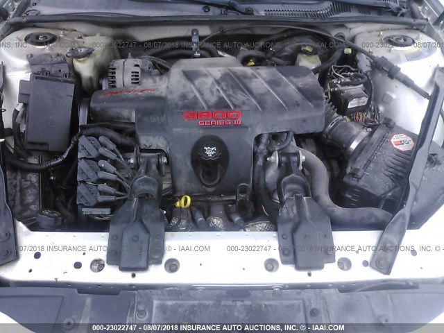 2G2WR544541374709 - 2004 PONTIAC GRAND PRIX GTP ვერცხლისფერი ფოტო 10