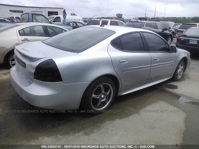 2G2WR544541374709 - 2004 PONTIAC GRAND PRIX GTP ვერცხლისფერი ფოტო 4