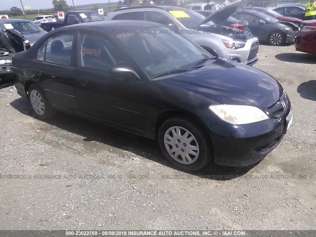 2HGES16604H588373 - 2004 HONDA CIVIC LX BLACK photo 1