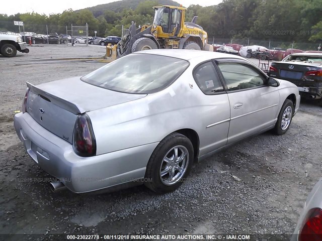 2G1WW12E8Y9296015 - 2000 CHEVROLET MONTE CARLO LS SILVER photo 4