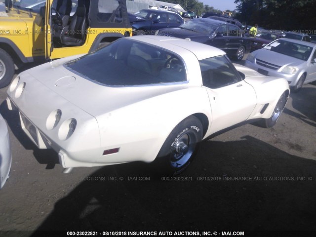 1Z8789S427337 - 1979 CHEVY CORVETTE  WHITE photo 4