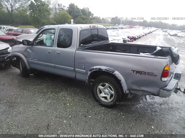 5TBBT48141S183382 - 2001 TOYOTA TUNDRA ACCESS CAB LIMITED SILVER photo 3