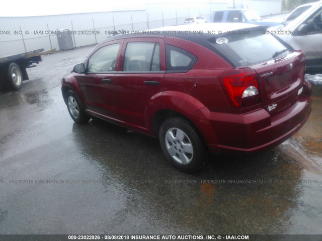 1B3HB28C59D151771 - 2009 DODGE CALIBER SE RED photo 3