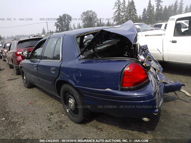 2FABP7BV6B135760 - 2011 FORD CROWN VICTORIA POLICE INTERCEPTOR BLUE photo 3