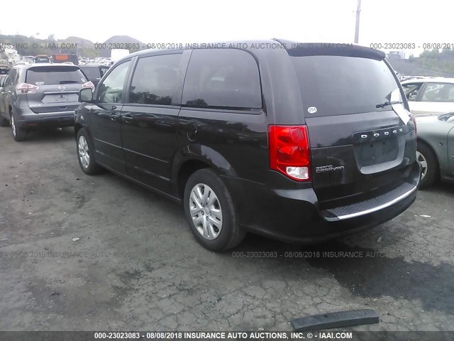 2C4RDGBG6FR518238 - 2015 DODGE GRAND CARAVAN SE BLACK photo 3