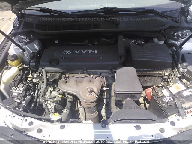 4T4BE46K98R041694 - 2008 TOYOTA CAMRY CE/LE/XLE/SE SILVER photo 10