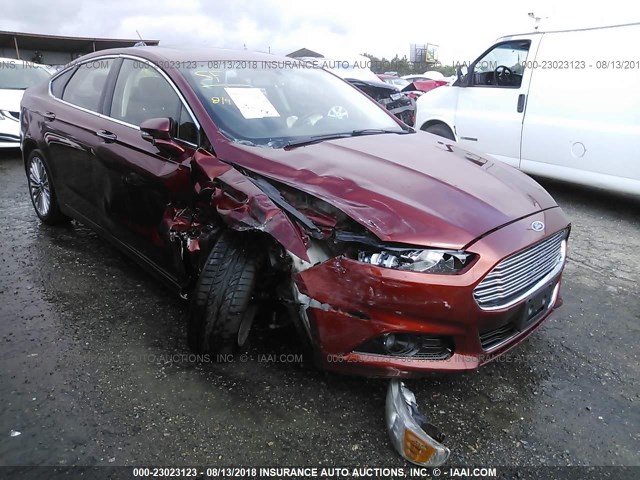 3FA6P0K95ER276589 - 2014 FORD FUSION TITANIUM MAROON photo 1