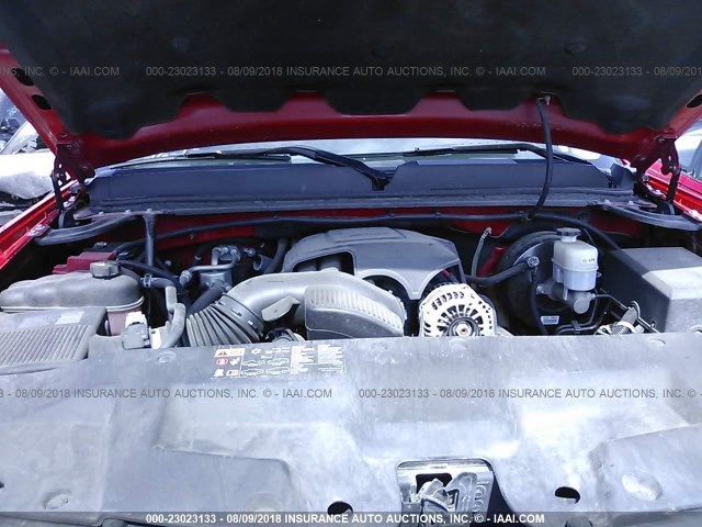 1GTR2VE76CZ234468 - 2012 GMC SIERRA K1500 SLE RED photo 10