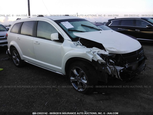 3C4PDCGB1JT141515 - 2018 DODGE JOURNEY CROSSROAD WHITE photo 1