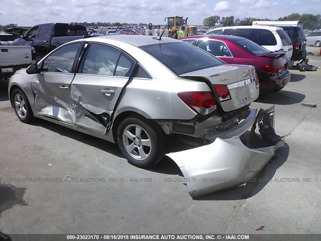 1G1PC5SB4E7294589 - 2014 CHEVROLET CRUZE LT TAN photo 3