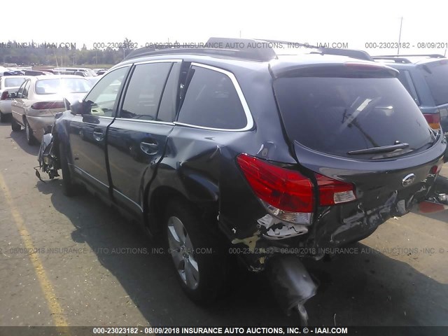 4S4BRBKC1B3348694 - 2011 SUBARU OUTBACK 2.5I LIMITED BLACK photo 3