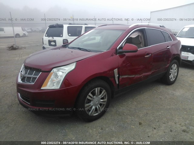 3GYFNDEY1AS546750 - 2010 CADILLAC SRX LUXURY COLLECTION RED photo 2