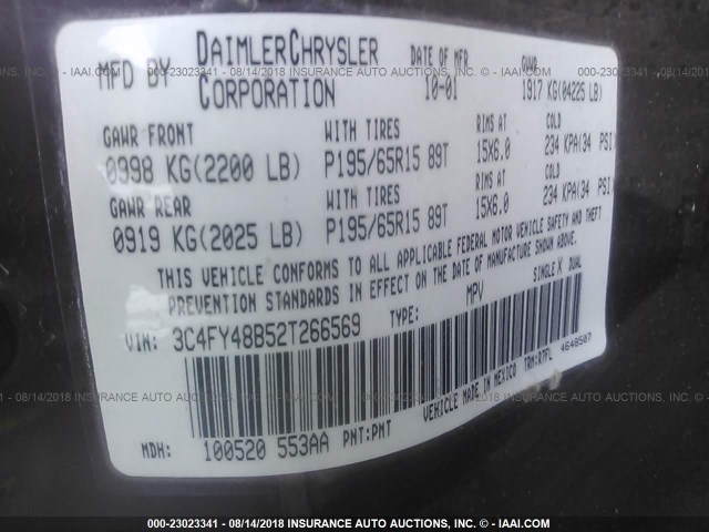 3C4FY48B52T266569 - 2002 CHRYSLER PT CRUISER CLASSIC 紫色 照片 9