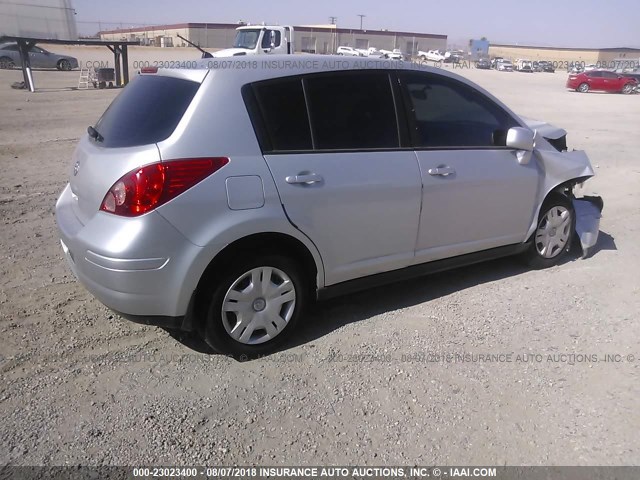 3N1BC1CP1AL379046 - 2010 NISSAN VERSA S/SL SILVER photo 4