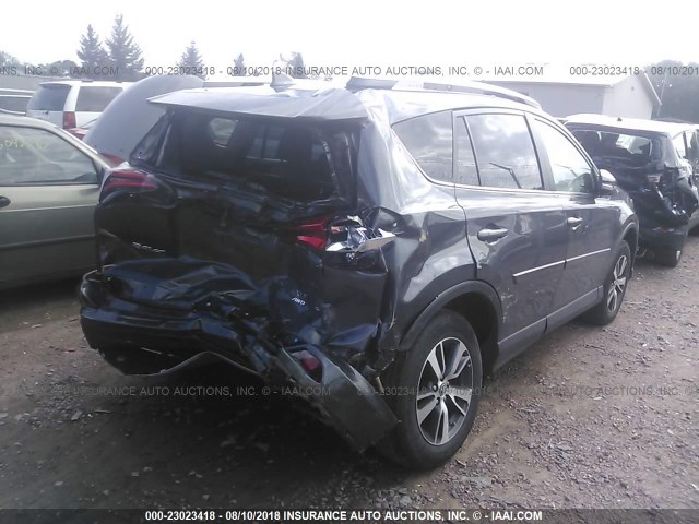 2T3RFREVXGW505922 - 2016 TOYOTA RAV4 XLE GRAY photo 4