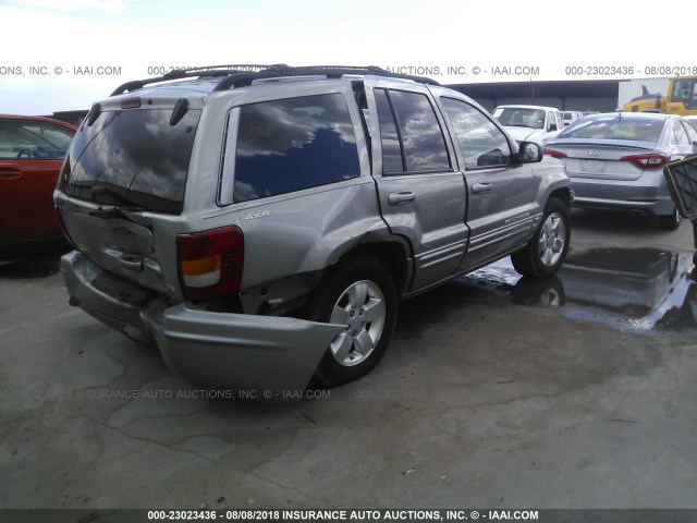 1J4GW58N91C678279 - 2001 JEEP GRAND CHEROKEE LIMITED SILVER photo 4