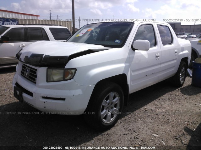 2HJYK16488H535030 - 2008 HONDA RIDGELINE RTS WHITE photo 2