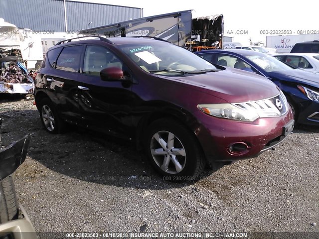 JN8AZ18W39W121595 - 2009 NISSAN MURANO S/SL/LE RED photo 1