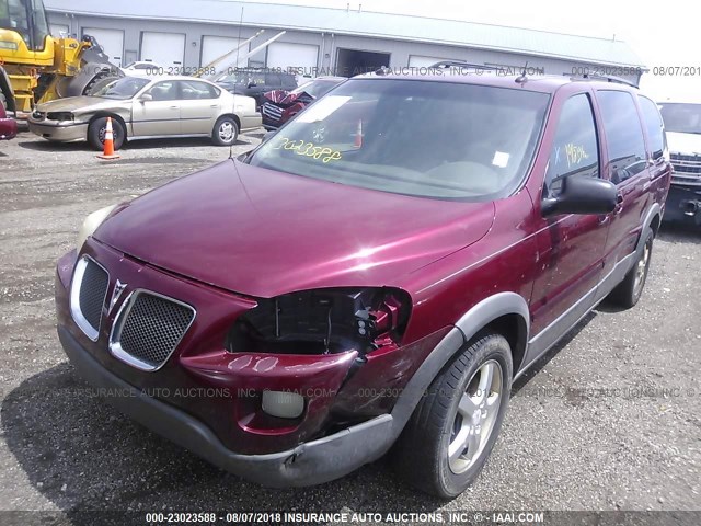 1GMDV33L65D191588 - 2005 PONTIAC MONTANA SV6 RED photo 2