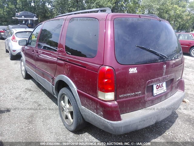 1GMDV33L65D191588 - 2005 PONTIAC MONTANA SV6 RED photo 3