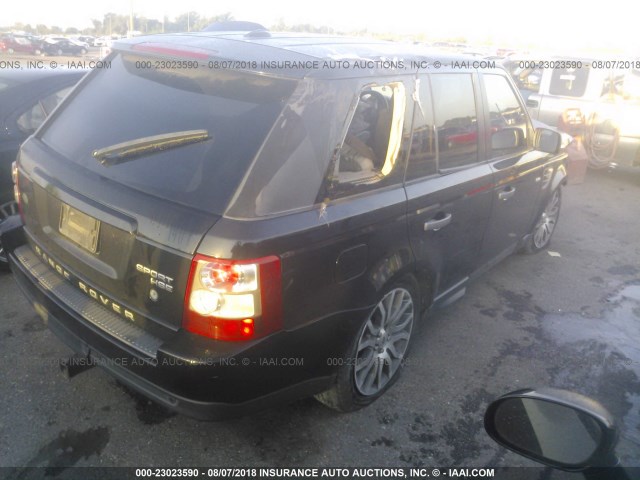 SALSF25469A199330 - 2009 LAND ROVER RANGE ROVER SPORT HSE BLACK photo 4