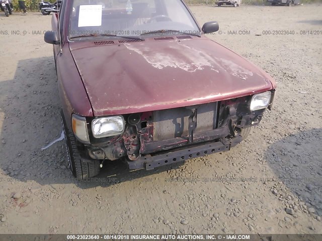 JT4RN81P8M5131219 - 1991 TOYOTA PICKUP 1/2 TON SHT WHEELBASE DLX RED photo 6