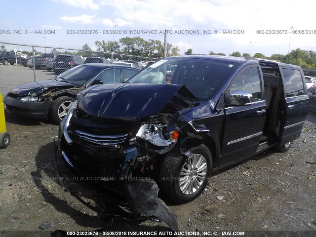 2C4RC1GG0CR362623 - 2012 CHRYSLER TOWN & COUNTRY LIMITED BLUE photo 2