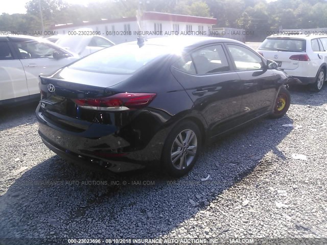 KMHD84LF5JU449262 - 2018 HYUNDAI ELANTRA SEL/VALUE/LIMITED BLACK photo 4