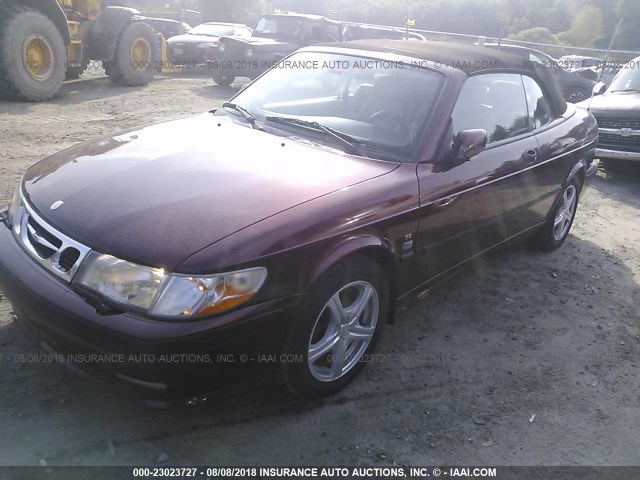 YS3DF78K237012718 - 2003 SAAB 9-3 SE BURGUNDY photo 2