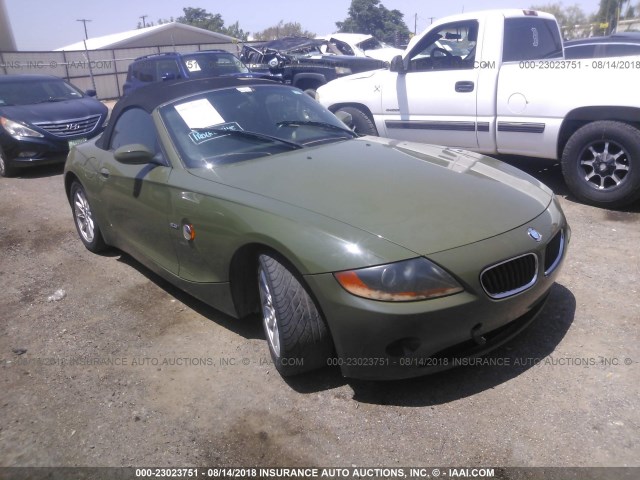 4USBT33433LS45579 - 2003 BMW Z4 2.5 GREEN photo 1