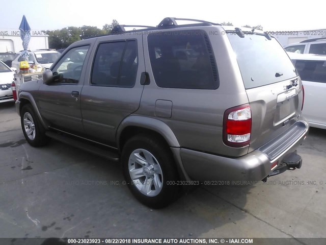 JN8DR09YX2W712374 - 2002 NISSAN PATHFINDER LE/SE GRAY photo 3