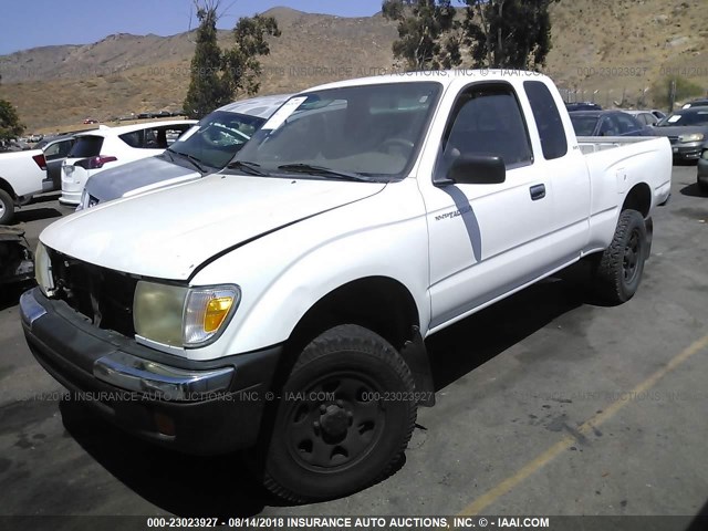 4TASM92N1XZ420734 - 1999 TOYOTA TACOMA XTRACAB PRERUNNER WHITE photo 2