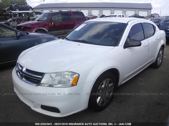 1B3BD4FB2BN572725 - 2011 DODGE AVENGER EXPRESS WHITE photo 2