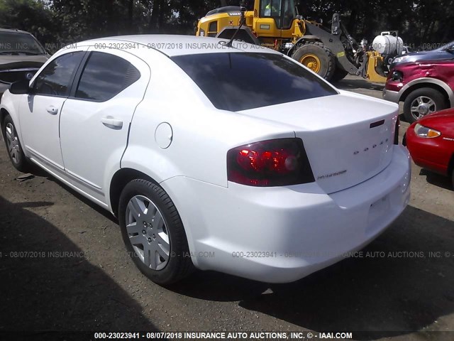 1B3BD4FB2BN572725 - 2011 DODGE AVENGER EXPRESS 白色 照片 3