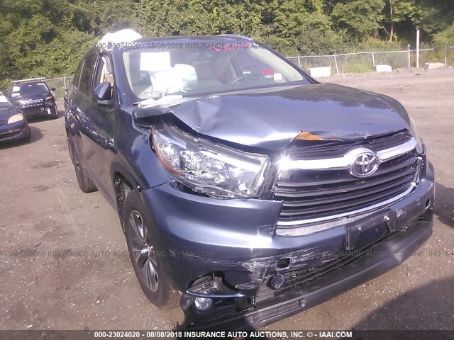 5TDJKRFH9GS267595 - 2016 TOYOTA HIGHLANDER XLE ლურჯი ფოტო 6