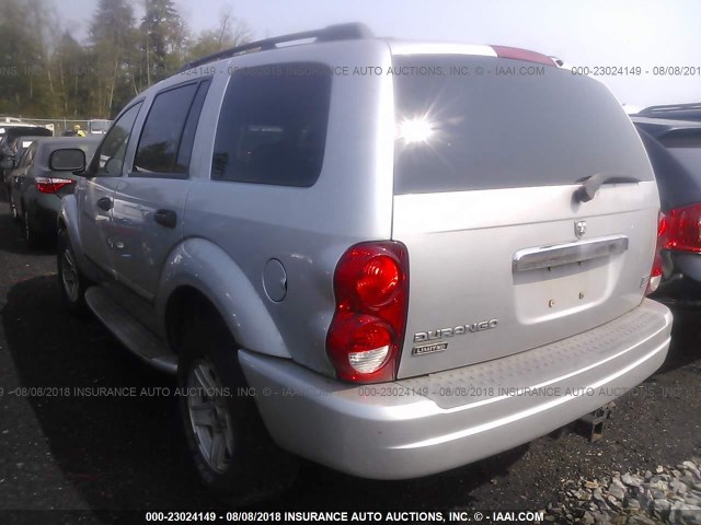 1D4HB58D84F143429 - 2004 DODGE DURANGO LIMITED SILVER photo 3