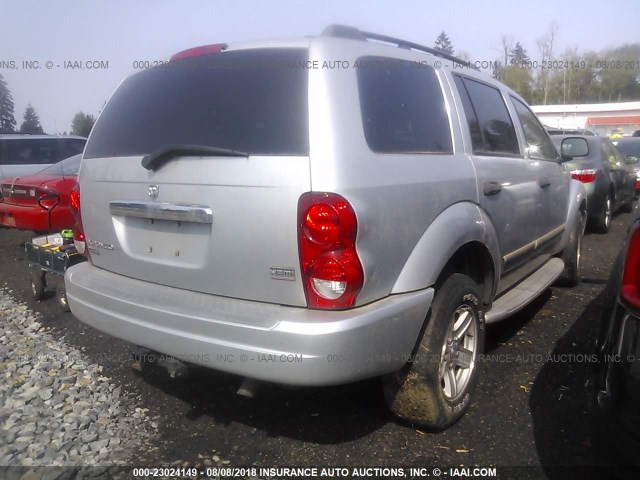 1D4HB58D84F143429 - 2004 DODGE DURANGO LIMITED SILVER photo 4