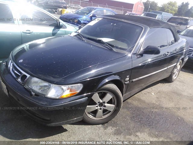 YS3DF78K937005524 - 2003 SAAB 9-3 SE შავი ფოტო 2