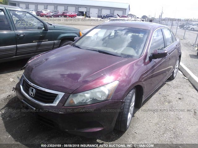 1HGCP267X8A130609 - 2008 HONDA ACCORD EX RED photo 2