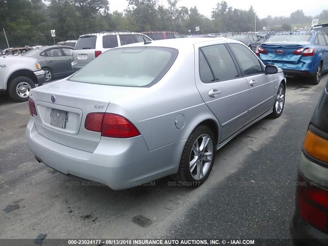 YS3ED49G383510282 - 2008 SAAB 9-5 2.3T GRAY photo 4