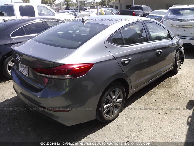 5NPD84LF9JH348675 - 2018 HYUNDAI ELANTRA SEL/VALUE/LIMITED SILVER photo 4