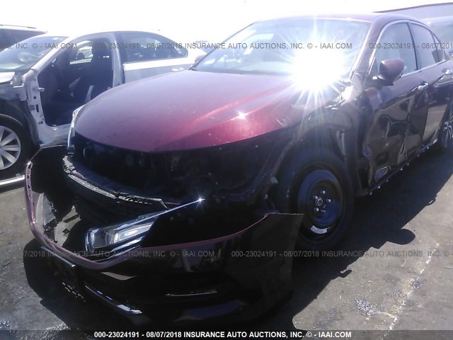 1HGCR2F14HA056352 - 2017 HONDA ACCORD SPORT SPECIAL EDITION BURGUNDY photo 6